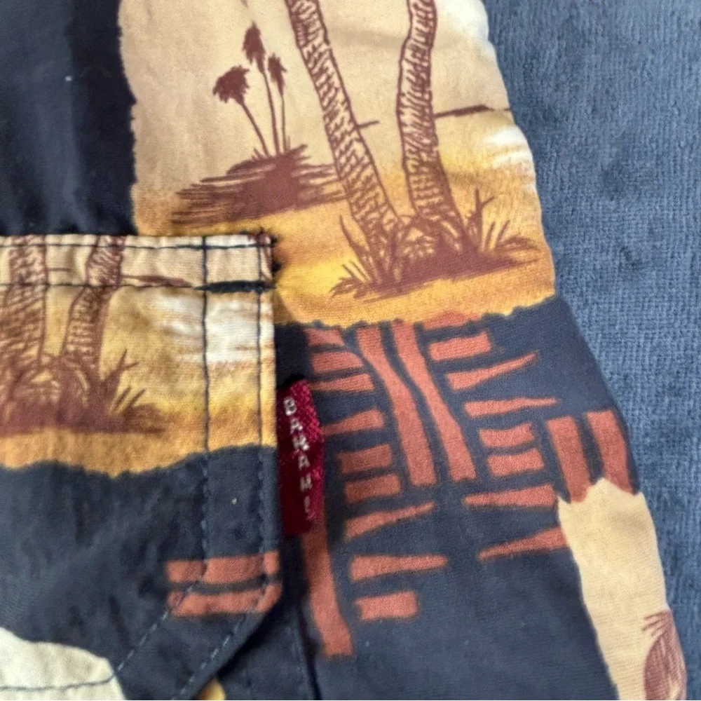 Tommy Bahama Black and Brown Flat Front Shorts
